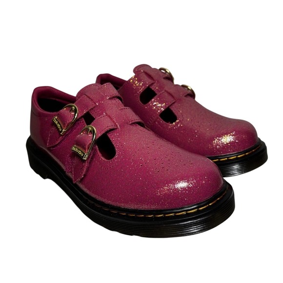 Dr. Martens Shoes - Dr. Martens 8065 Mary Janes Women Size 6 Pink Glitter Excellence Double Strap